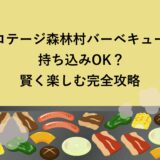 コテージ森林村バーベキューは持ち込みOK？賢く楽しむ完全攻略